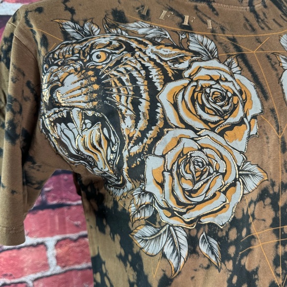 Affliction Men's Short Sleeve Graphic T-shirt - Black/Brown-Size: Large - NWOT - Picture 5 of 13